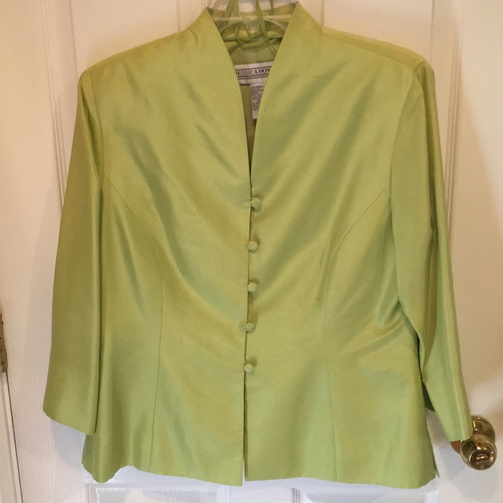 Jessica Howard 2 piece Silk Pantsuit - Picture 2 of 8